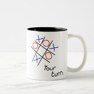 Noughts & Crosses (Tic-tac-toe) Two-Tone Coffee Mug