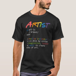 Noun Artist Definition Paintbrush Painter T-Shirt