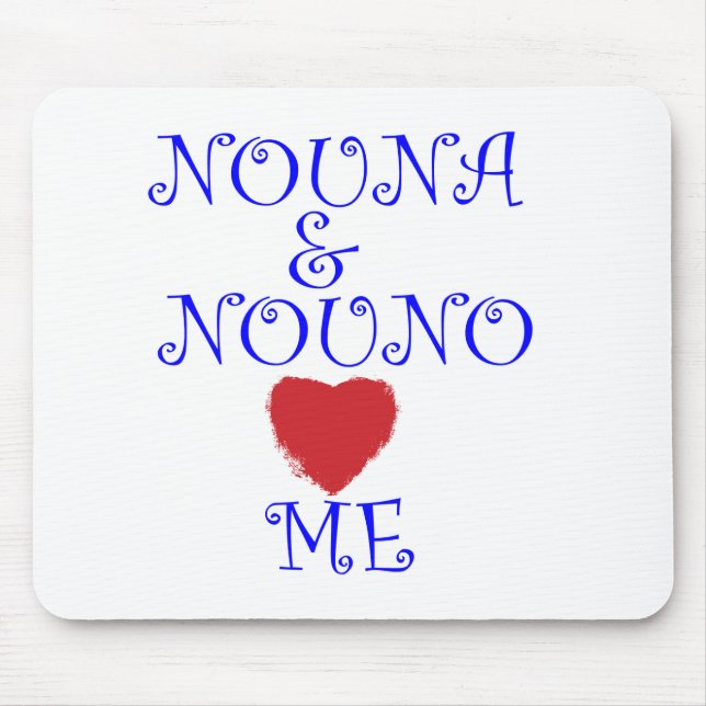 NOUNA AND NOUNO LOVE ME MOUSE PAD (Front)
