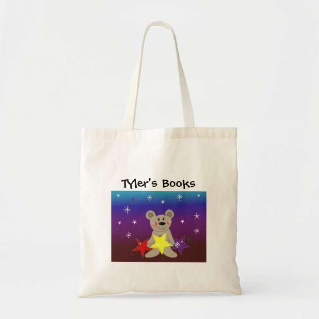 Nounours avec sac de livre Stars (Devant)