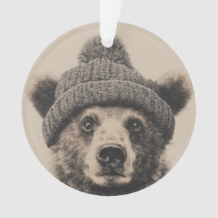 Nounours dans un bonnet - Joli animal d'hiver