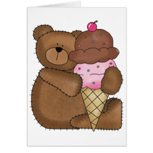 Nounours de crème glacée de chocolat