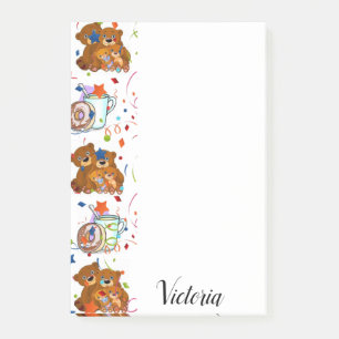 Nounours en ours en Post-it