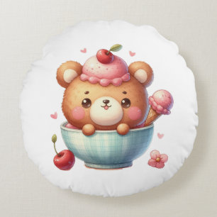 nounours glace coussin  round pillow