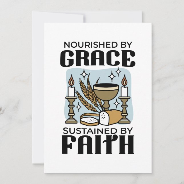 Nourished by Grace, Sustained by Faith Design Invitation (Front)