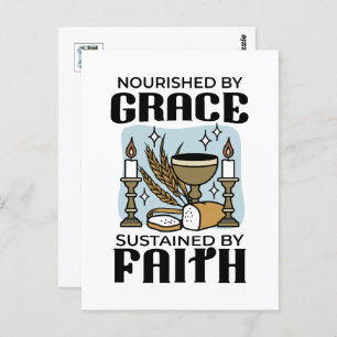 Nourished by Grace, Sustained by Faith Design Postcard