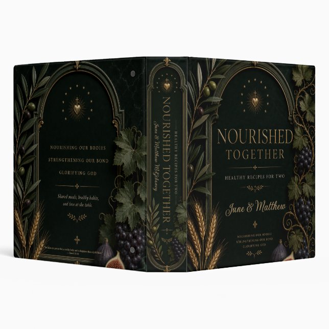 Nourished Together Personalized Couples Recipe Binder (Background)