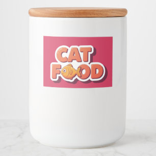 Nourriture de chat, Sticker pour conteneur aliment