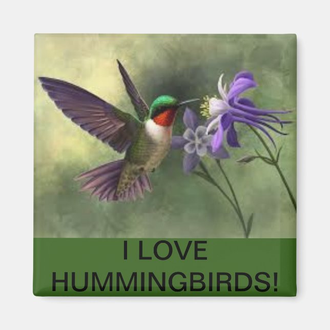 Nourriture de colibri sur un aimant à fleurs (Devant)