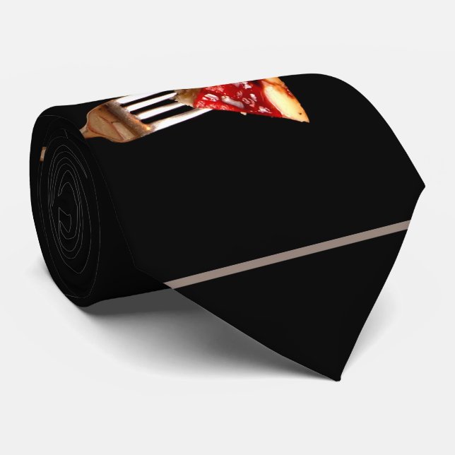 Nourriture délicieuse sur fourches Cravate noire (Roulé)