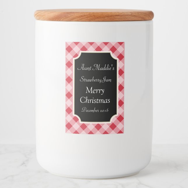 Nourriture Jar Noël Canne Étiquette Stickers Cadea (Devant)