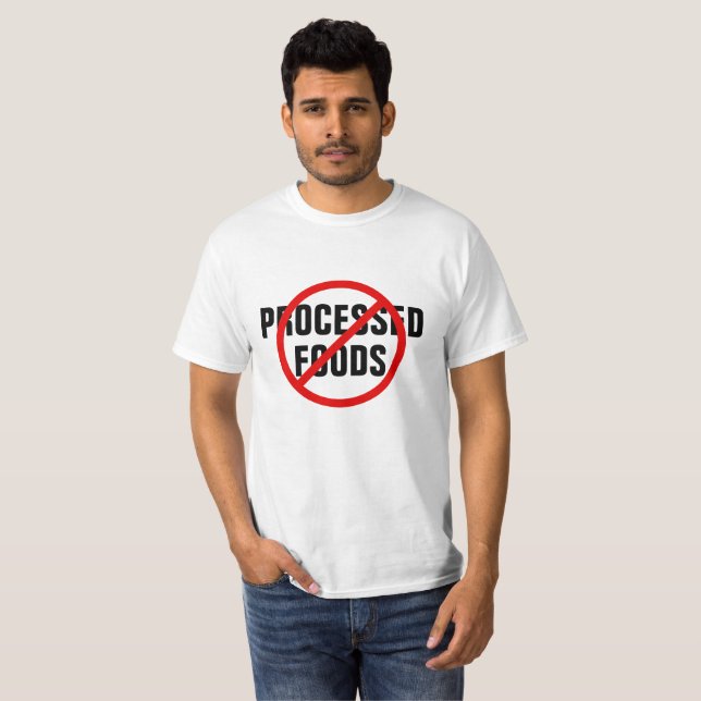 Nourriture transformée t-shirt interdit (Devant entier)