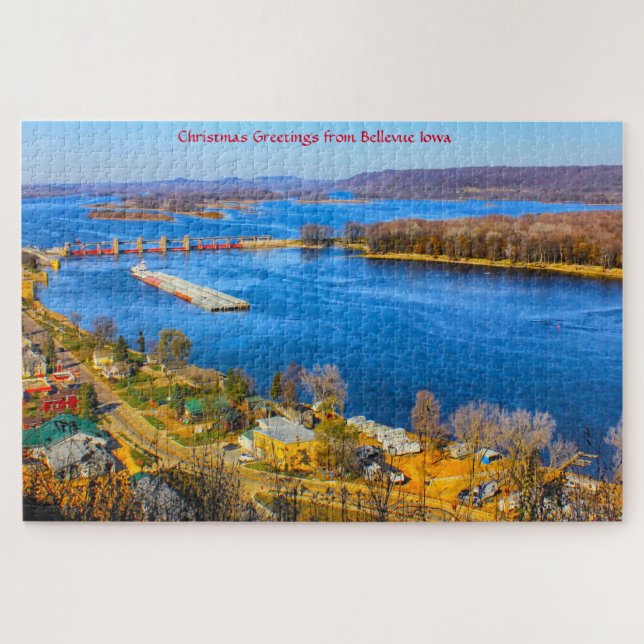 Nous aimons Bellevue Iowa. Jigsaw Puzzle (Horizontal)