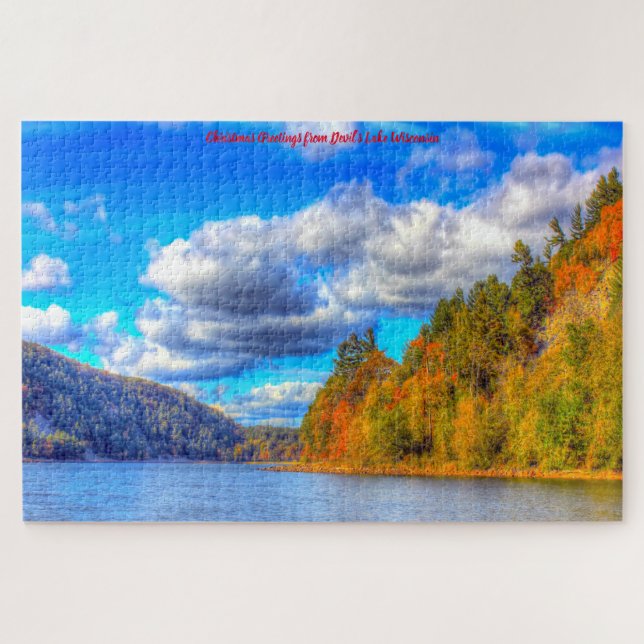 Nous aimons Devils Lake Wisconsin. Puzzle (Horizontal)