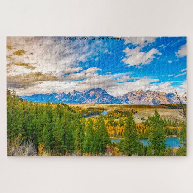 Nous aimons le puzzle de Wyoming (Horizontal)