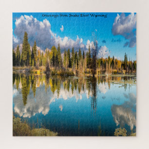 Nous Aimons Le Serpent River Wyoming Jigsaw Puzzle