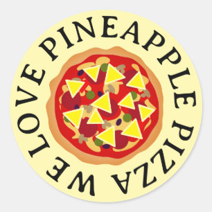 Nous aimons les stickers pizza ananas