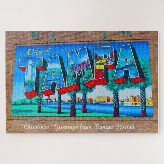 Nous Aimons Tampa Florida Jigsaw Puzzle (Horizontal)