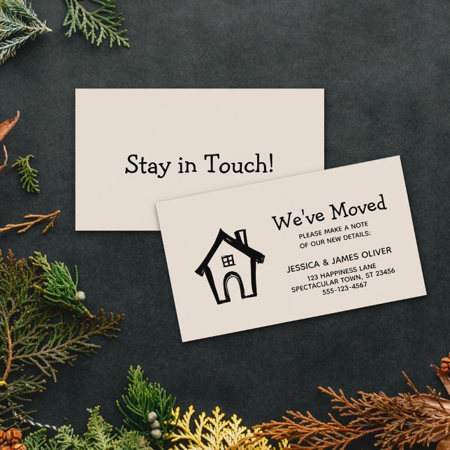 "Nous avons bougé" avec le Faire-part de crème Lit (Créateur téléchargé)