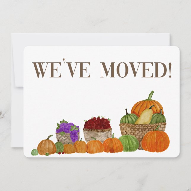 Nous avons bougé ! Faire-part d'adresse Thanksgivi (Devant)