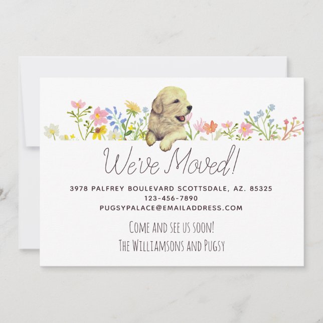 Nous avons bougé ! Golden Retriever Faire-part (Devant)