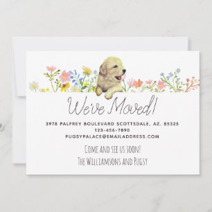 Nous avons bougé ! Golden Retriever Faire-part