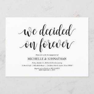 Nous avons décidé pour toujours, invitations du Pa
