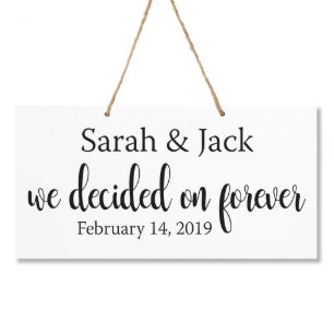 Nous Avons Décidé Sur Un Signe De Mur Mariage Bl