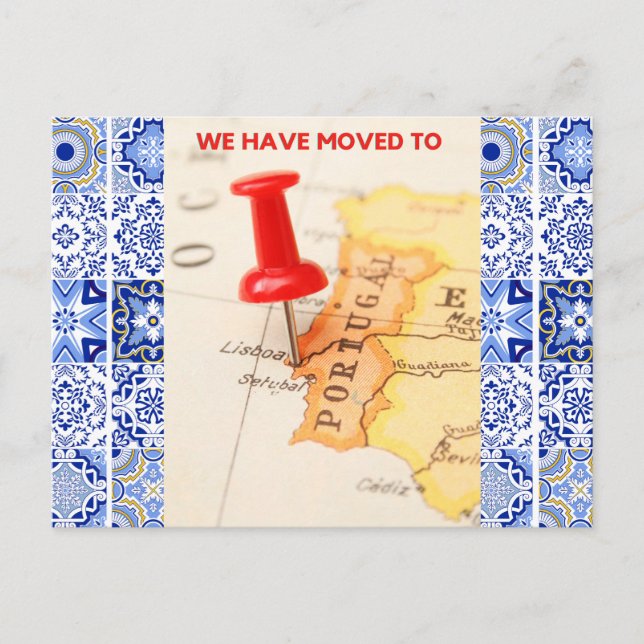 Nous avons déménagé au Portugal carte postale (Devant)