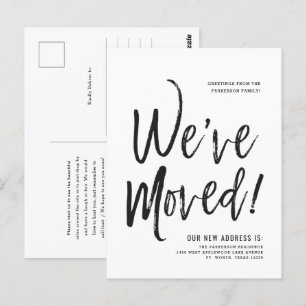 Nous avons déménagé Carte postale Nouvelle adres