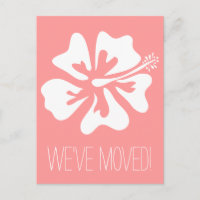 Nous avons déménagé cartes postales avec fleur d'H
