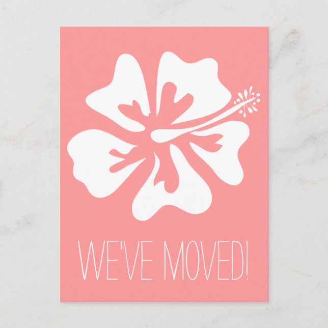Nous avons déménagé cartes postales avec fleur d'H (Devant)