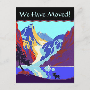 Nous avons déménagé Faire-part Alaska Canada Idaho