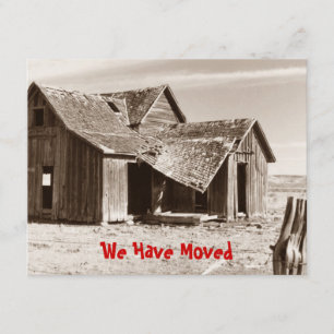 Nous avons déménagé Faire-part Sepia Old Homestead