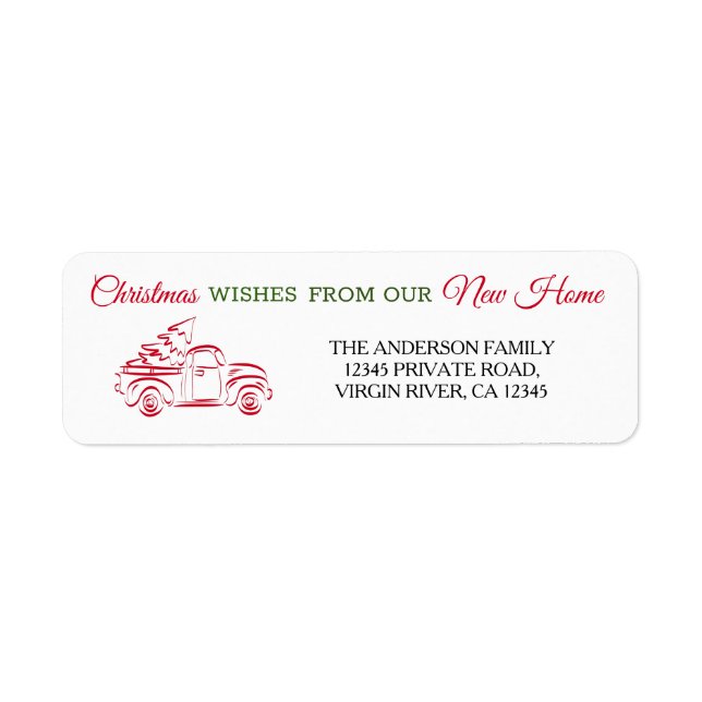 Nous avons déménagé un camion de Noël rouge avec d (Devant)