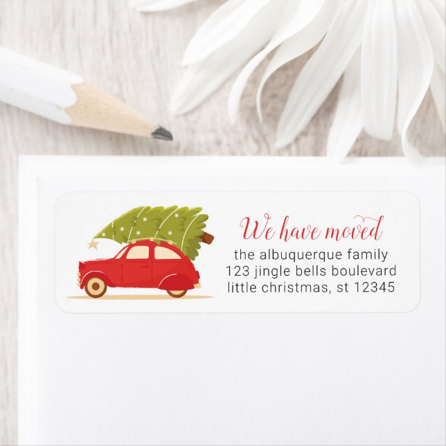 Nous avons déplacé Christmas Car Tree Changer d'ad (En situation)