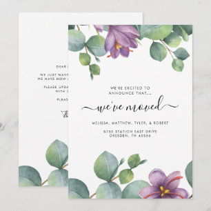 Nous avons déplacé Eucalyptus Moving Faire-part