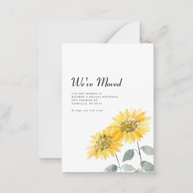 Nous avons déplacé Faire-part de tournesol (Devant)