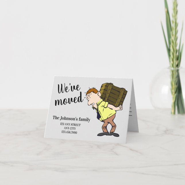 Nous avons déplacé la carte de faire-part de chang (Devant)