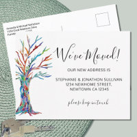 Nous avons Déplacé la carte postale Faire-part Arb