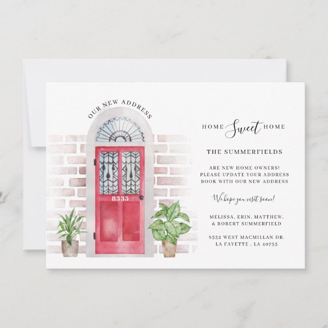 Nous avons déplacé la Faire-part de déplacement de (Devant)