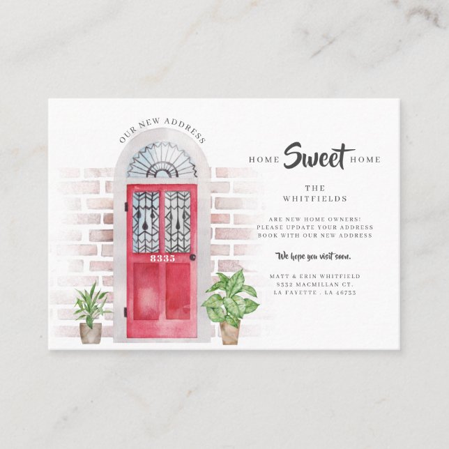 Nous avons déplacé la Faire-part de déplacement de (Devant)