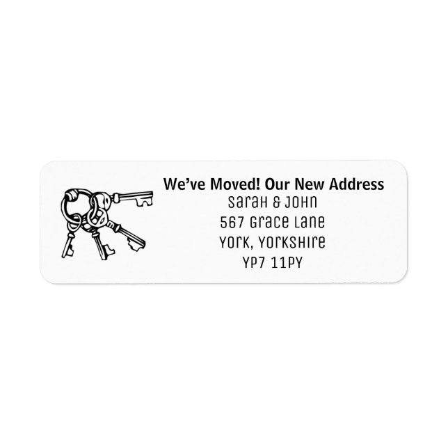 Nous avons déplacé le nouveau Étiquette de adresse (Devant)