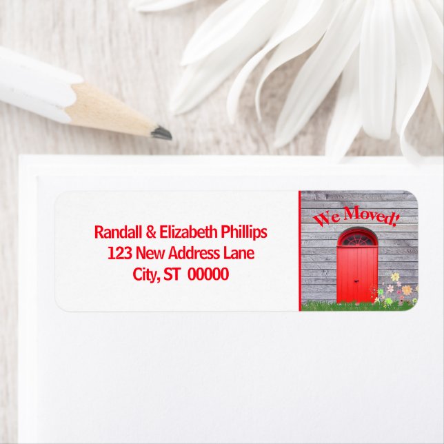 Nous Avons Déplacé Les Fleurs Rouges Faire-part Do (En situation)