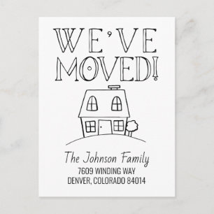 Nous avons déplacé Moving Faire-part carte postale