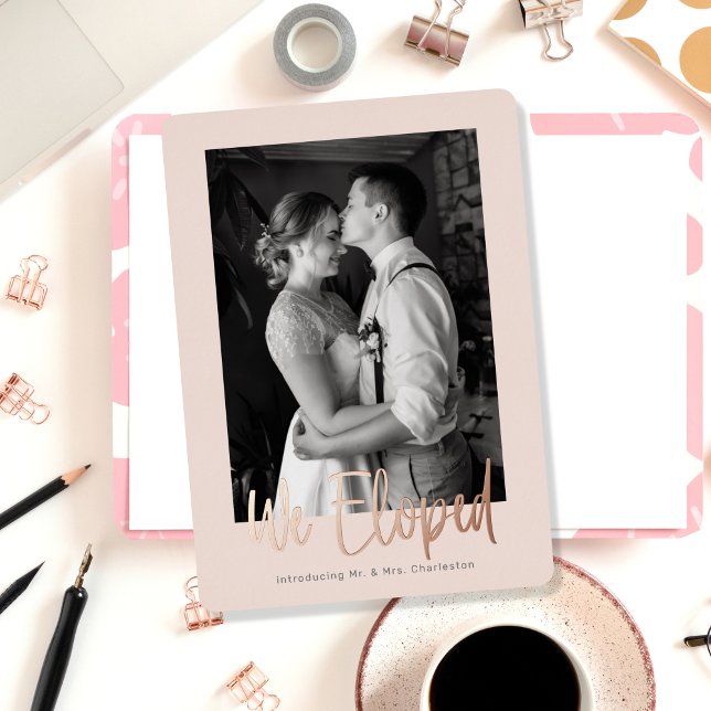 Nous Avons Elopé Faire-part Real Foil Headline (Créateur téléchargé)