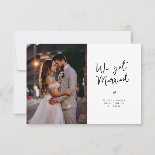 nous avons épousé le mariage photo faire-part (Devant)