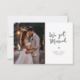 nous avons épousé le mariage photo faire-part