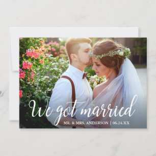 Nous avons épousé Mariage de calligraphie Carte ph