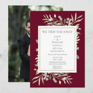 Nous Avons Lié Le Faire-part D'Elopement De La Bou
